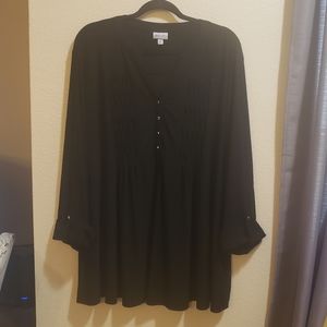 AVENUE Plus size Black Top
